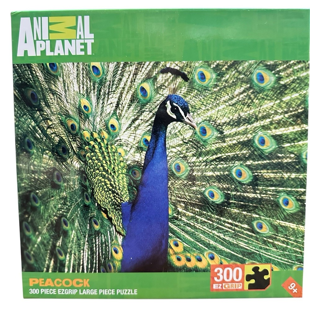 MASTER PIECES Animal Planet‎ "Peacock" 300 LARGE PIECE Jigsaw Puzzle 24x18